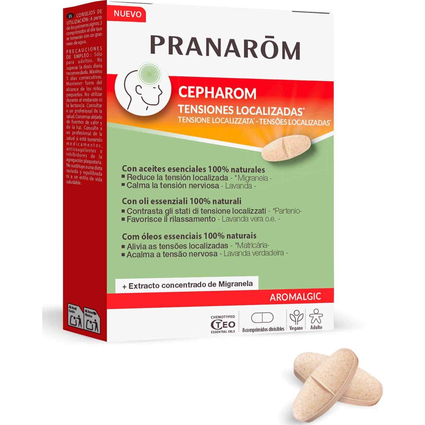 Pranarom Aromalgic Cepharom 8 Comprimidos