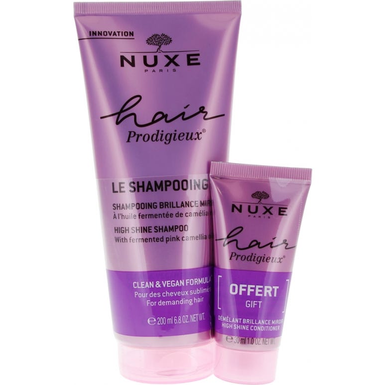 Nuxe Hair Prodigieux Champú Brillo Espejo 200ml + Acondicionador 30ml