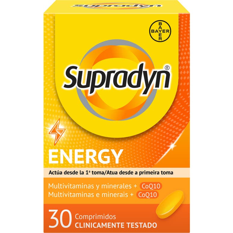 Supradyn Energy Vitaminas Minerales y Energía Diaria 30 Comprimidos