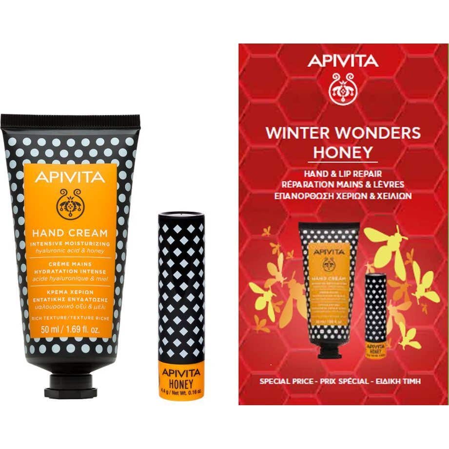 Apivita Winter Wonders Honey Coffret Hand & Lip Repair