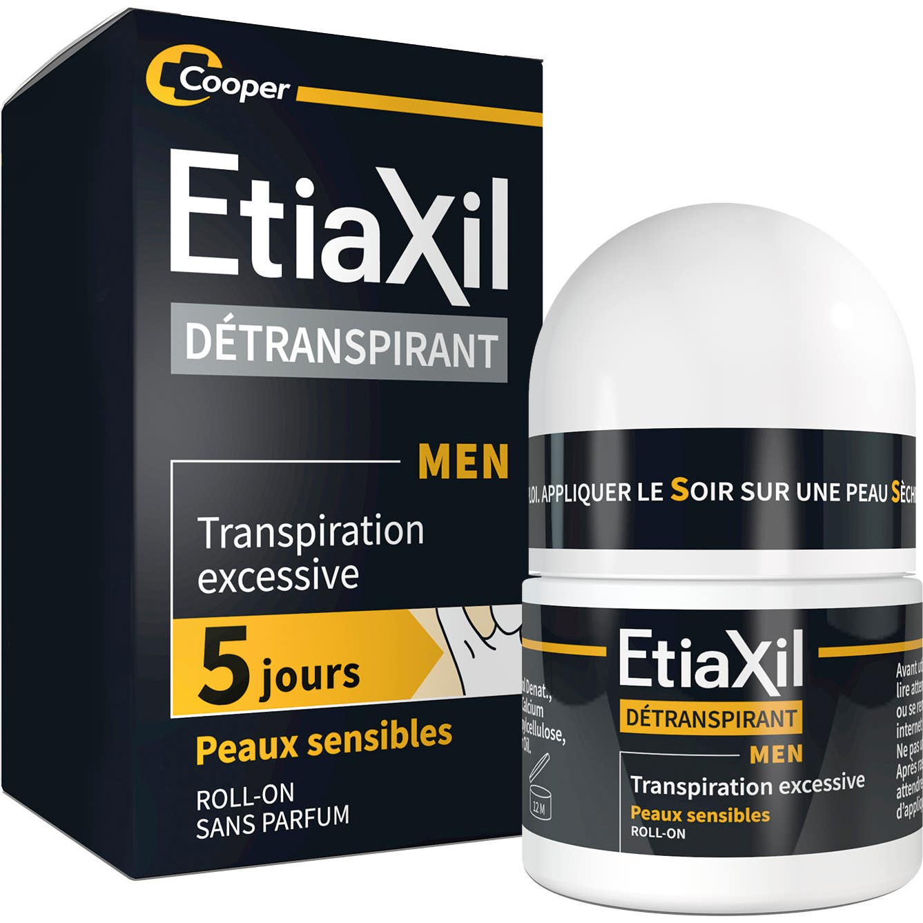 Etiaxil Men Détranspirant Transpiración Excesiva Pieles Sensibles Roll-On 15ml