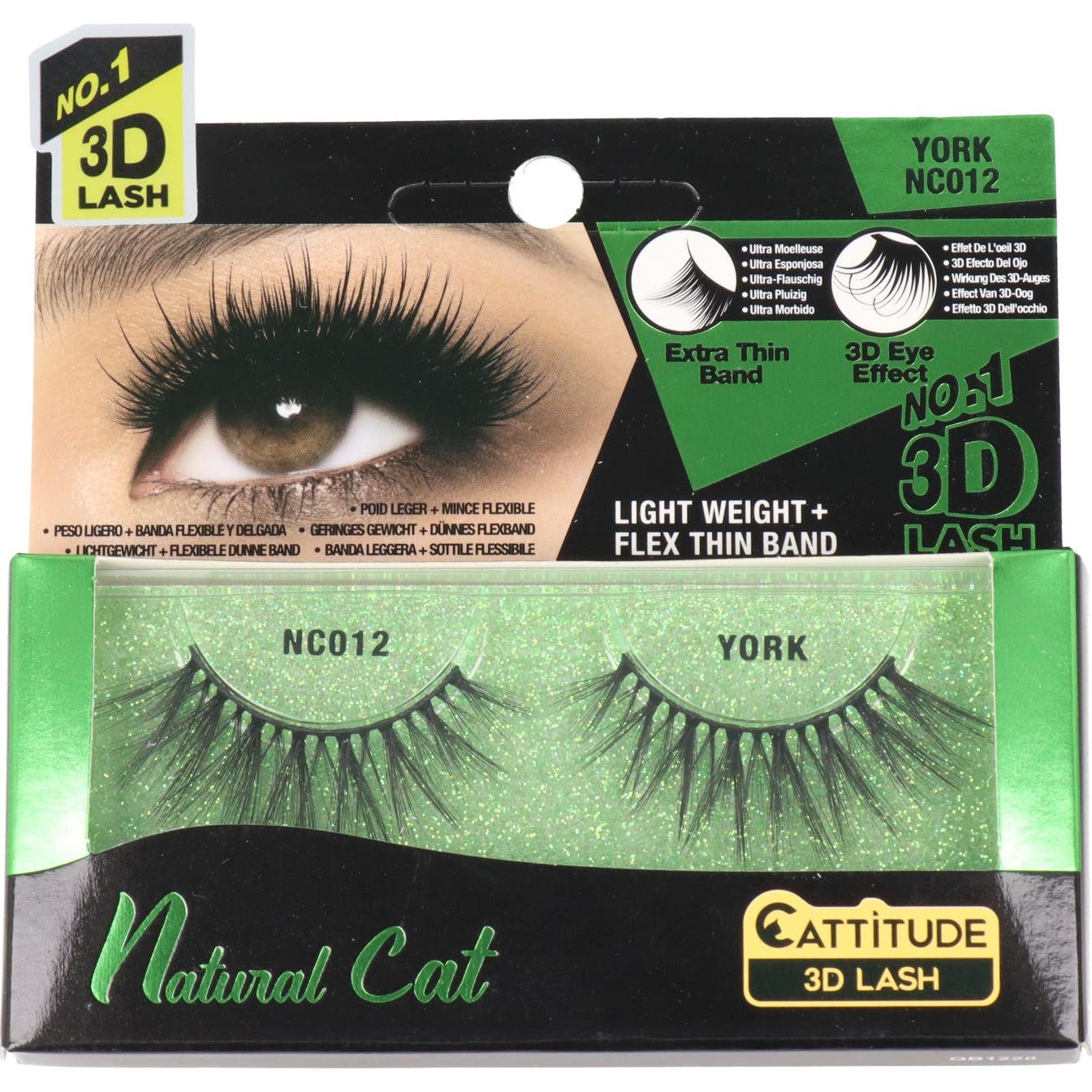 Ebin New York Natural Cat Cattitude 3D Lash York 1 Par
