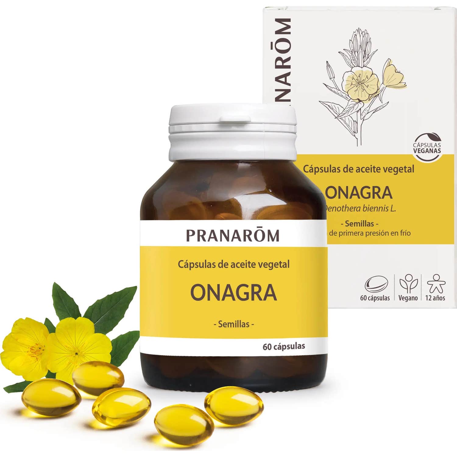 Pranarôm Cápsulas de Aceite Vegetal de Onagra 60caps