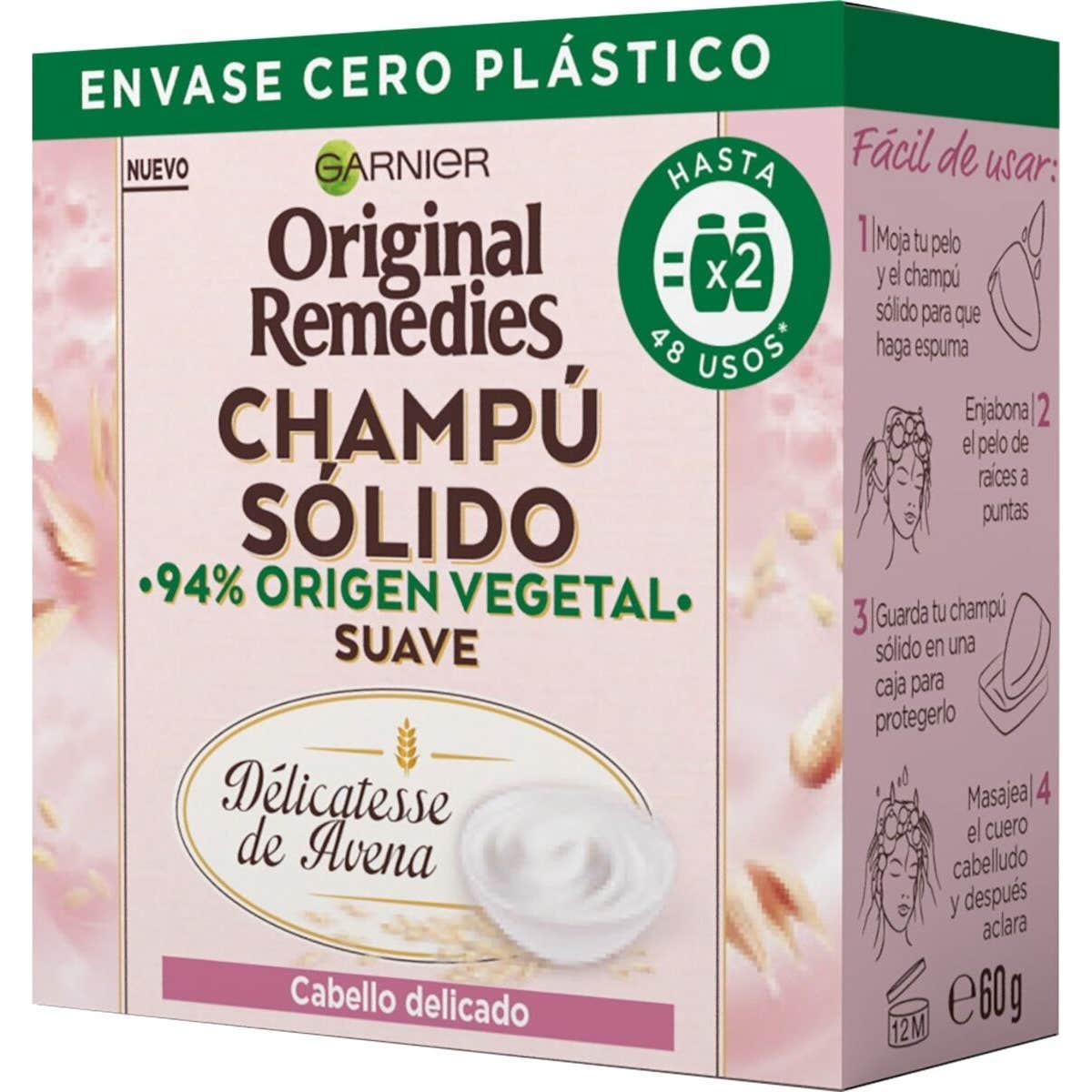 Garnier Original Remedies Champú Sólido Suave Calmante 60g