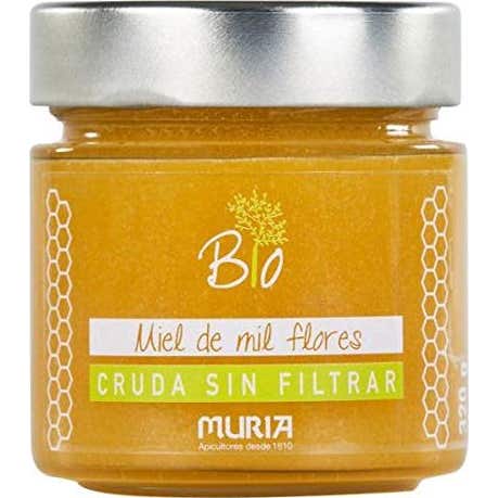 Muria Bio Tarro de Miel de Flores Cruda sin Filtrar Eco 320 g