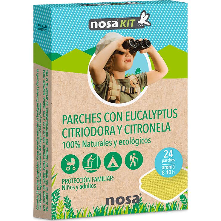 Nosa Parches Antimosquitos de eucalipto y citronela 24uds