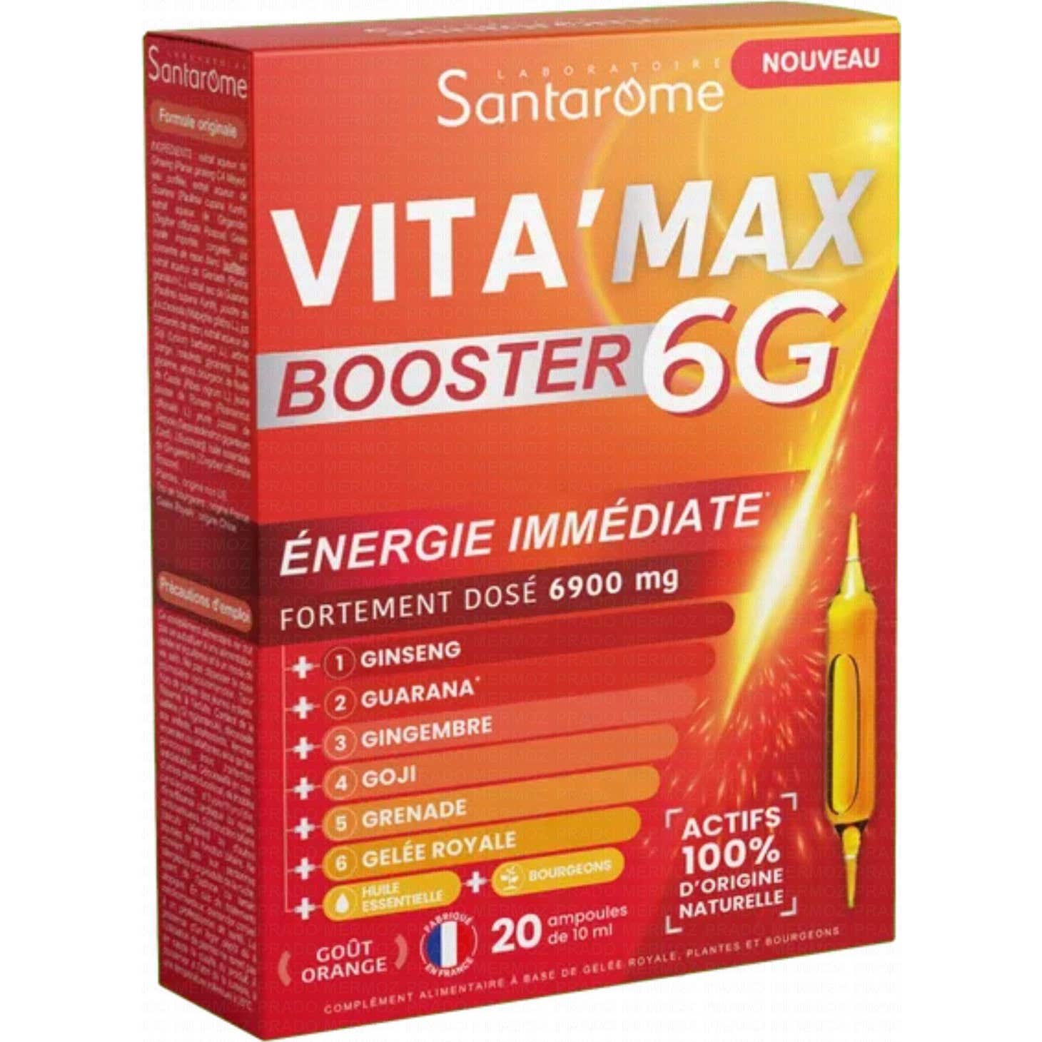 'Santarome Vita''Max Booster 6G Énergie Immédiate Orange 20x10ml'