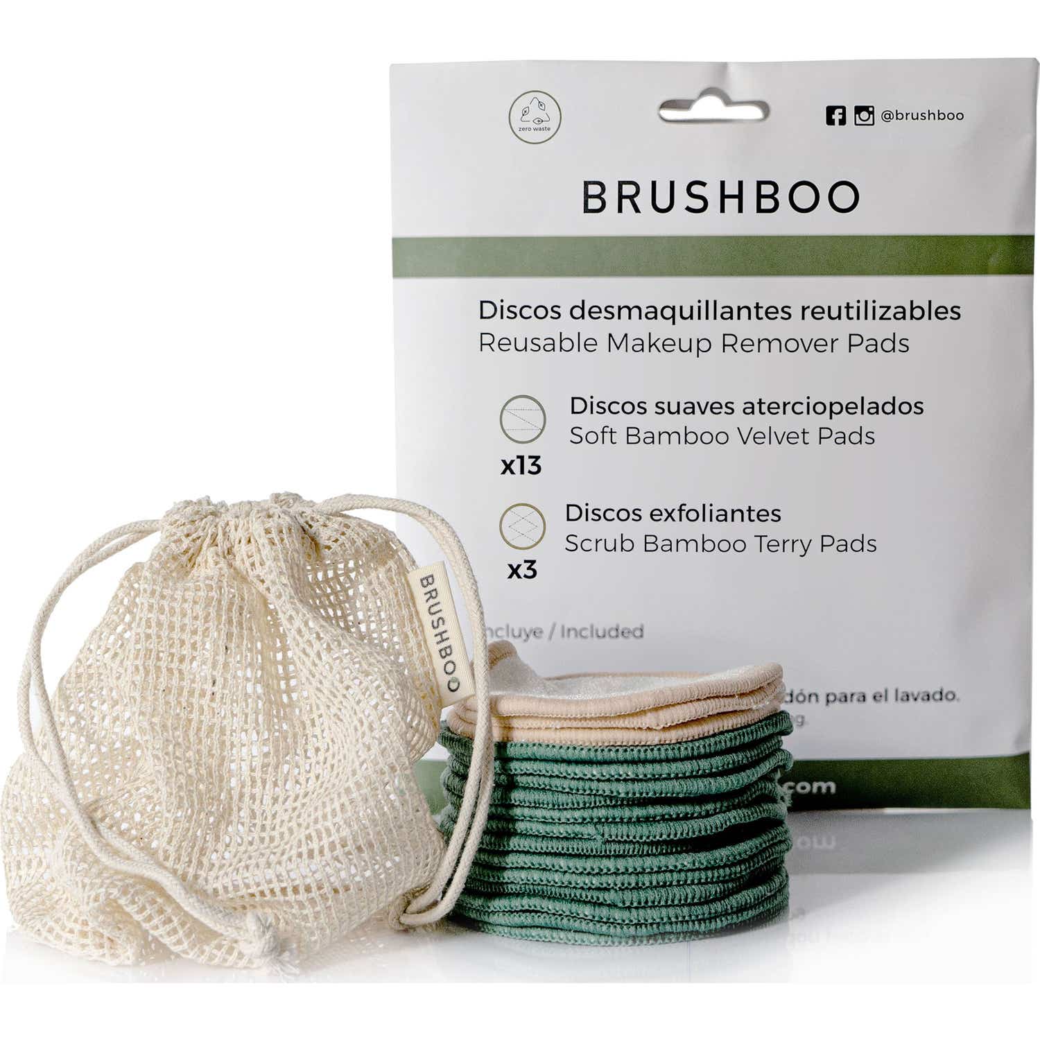 Brushboo Pack Discos Desmaquillantes Reutilizables