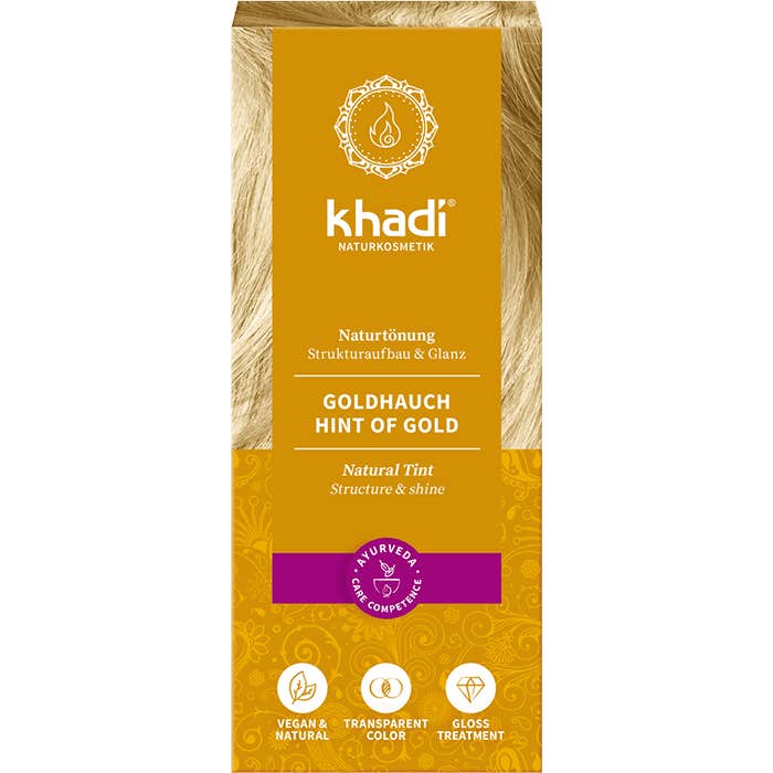 Khadi Hint of Gold Tinte Rubio Dorado 100% Vegetal 100g
