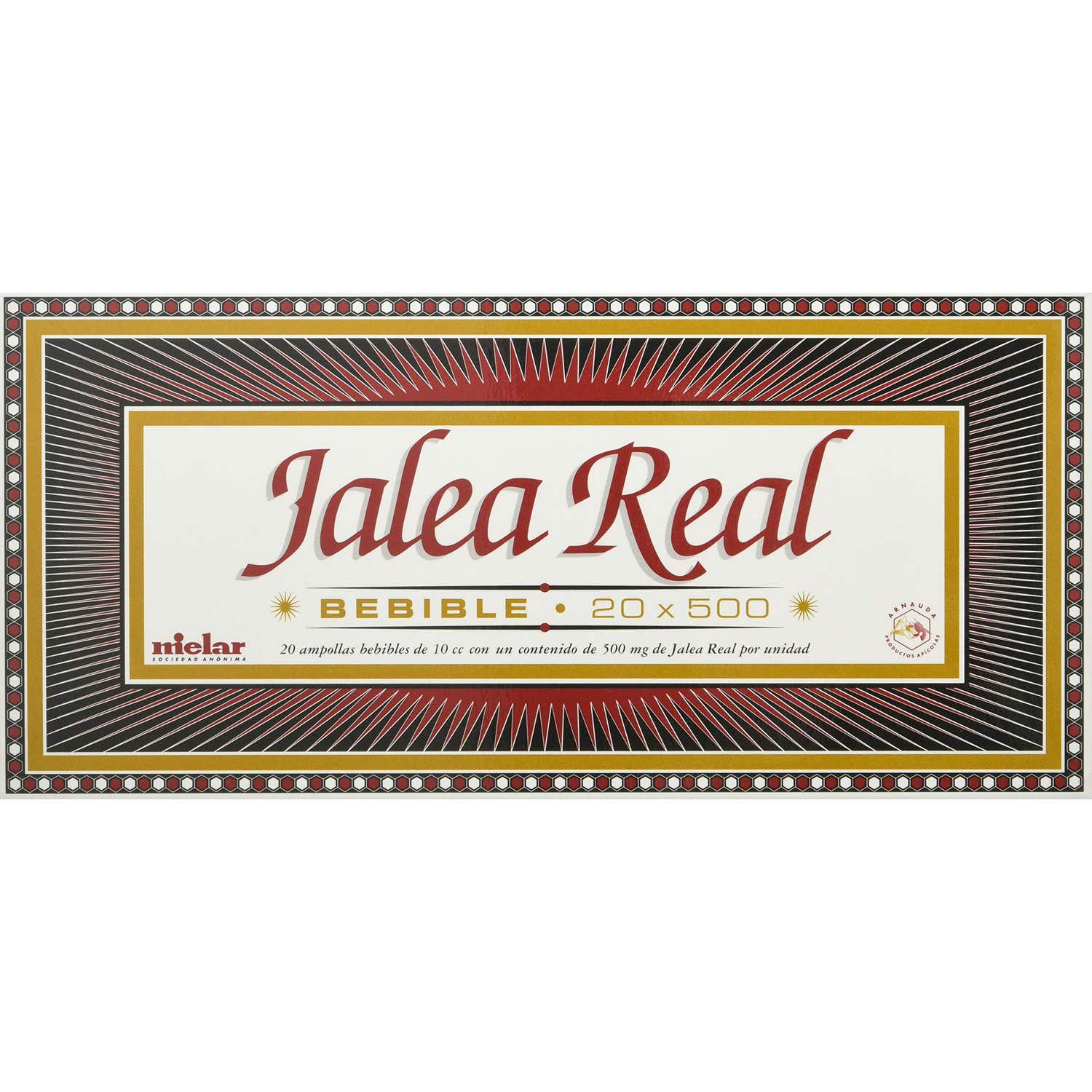 Mielar Jalea Real 500 mg 20 Ampollas