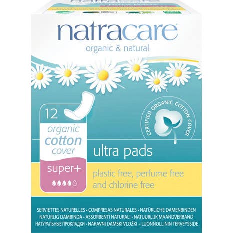 Natracare Ultra Compresa Algodón Orgánico Super Plus 12 uds