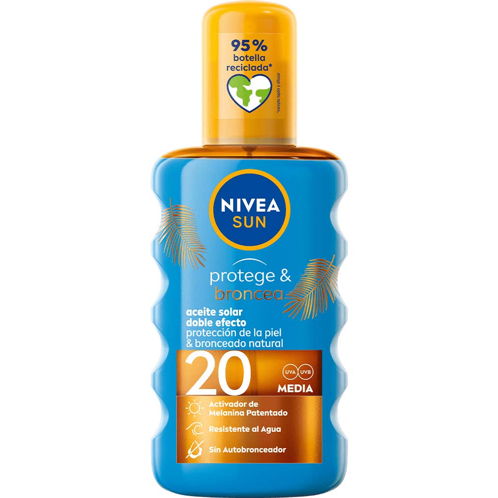 Nivea Sun Protege & Broncea Aceite en Spray SPF20 200ml