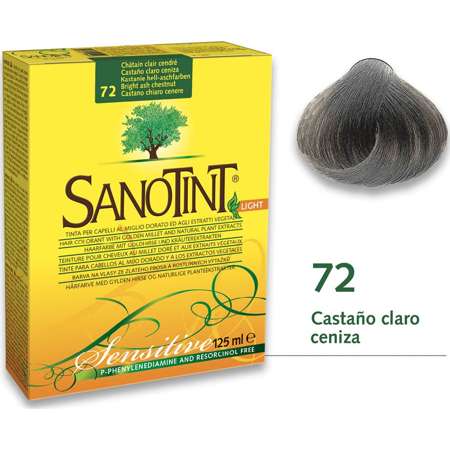Santiveri Sanotint Tinte Sensitive 72 Castaño Claro Ceniza 125m