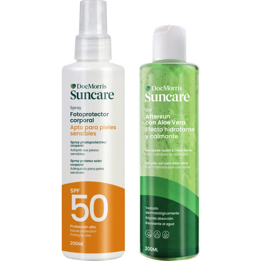 DocMorris PackSuncareSpray Corporal SPF50 200ml +Aftersun Gel 200ml