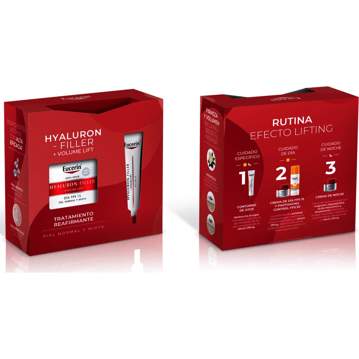 Eucerin Pack Hyaluron Filler Volume Lift Día SPF15 + Contorno de Ojos