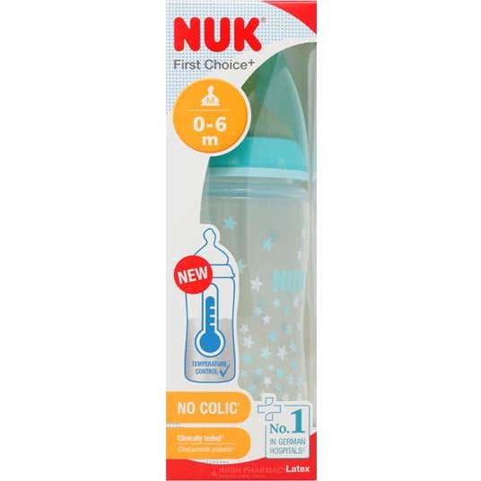 Nuk First Choice+ Temperature Control Biberon Latex 0-6 M 300 ml