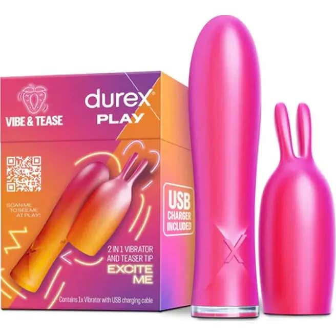 Durex Play Vibe & Tease Conejito Vibrador 2 en 1