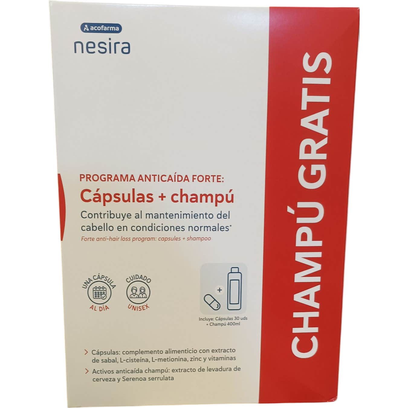 Acofar Nesira PackAnticaída Forte 30caps + Champú 400ml