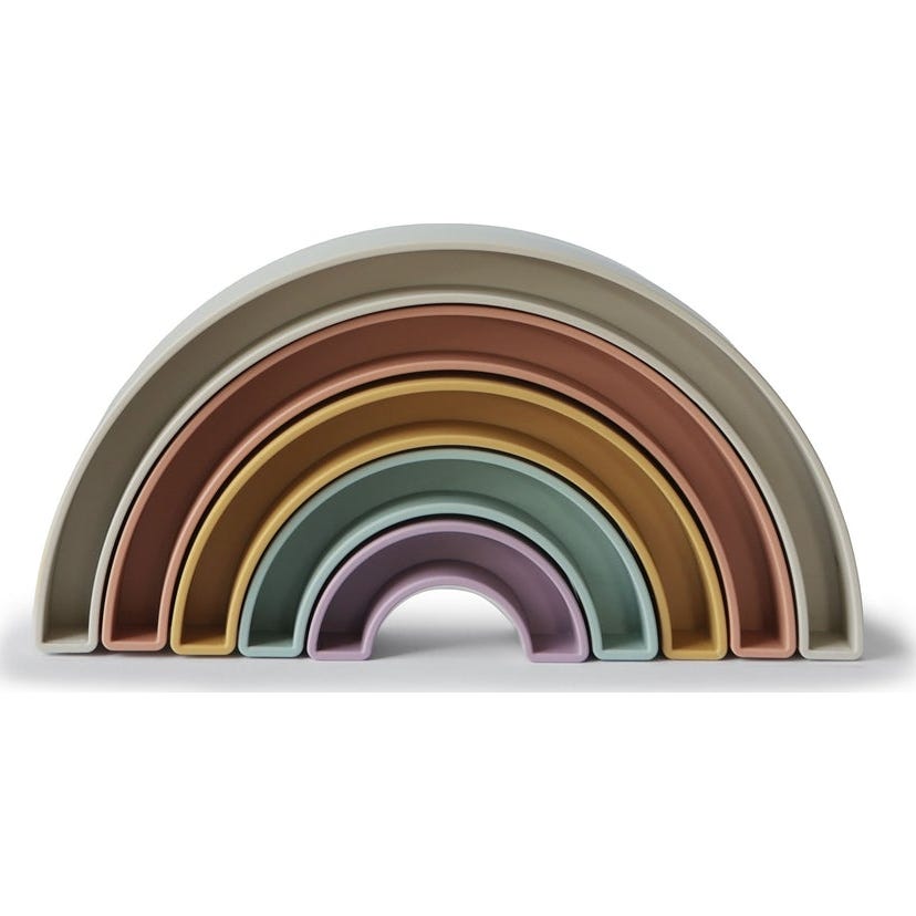 Mushie Arcoiris Apilables Solid Tropical 1ud