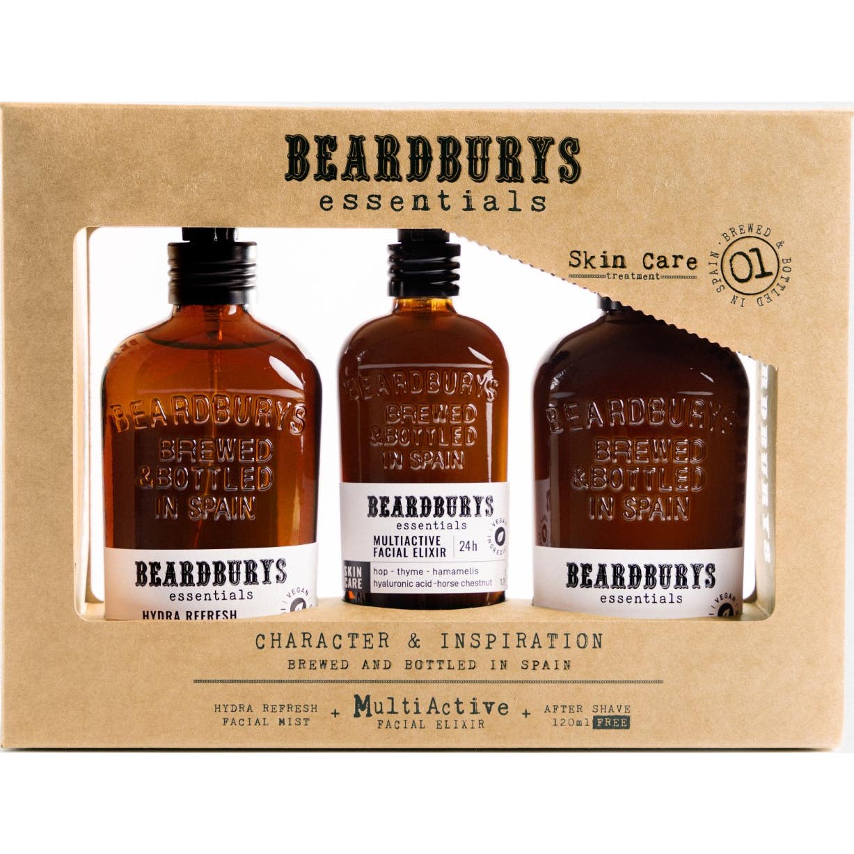 Beardburys Essentials Kit Rutina Facial para Hombres