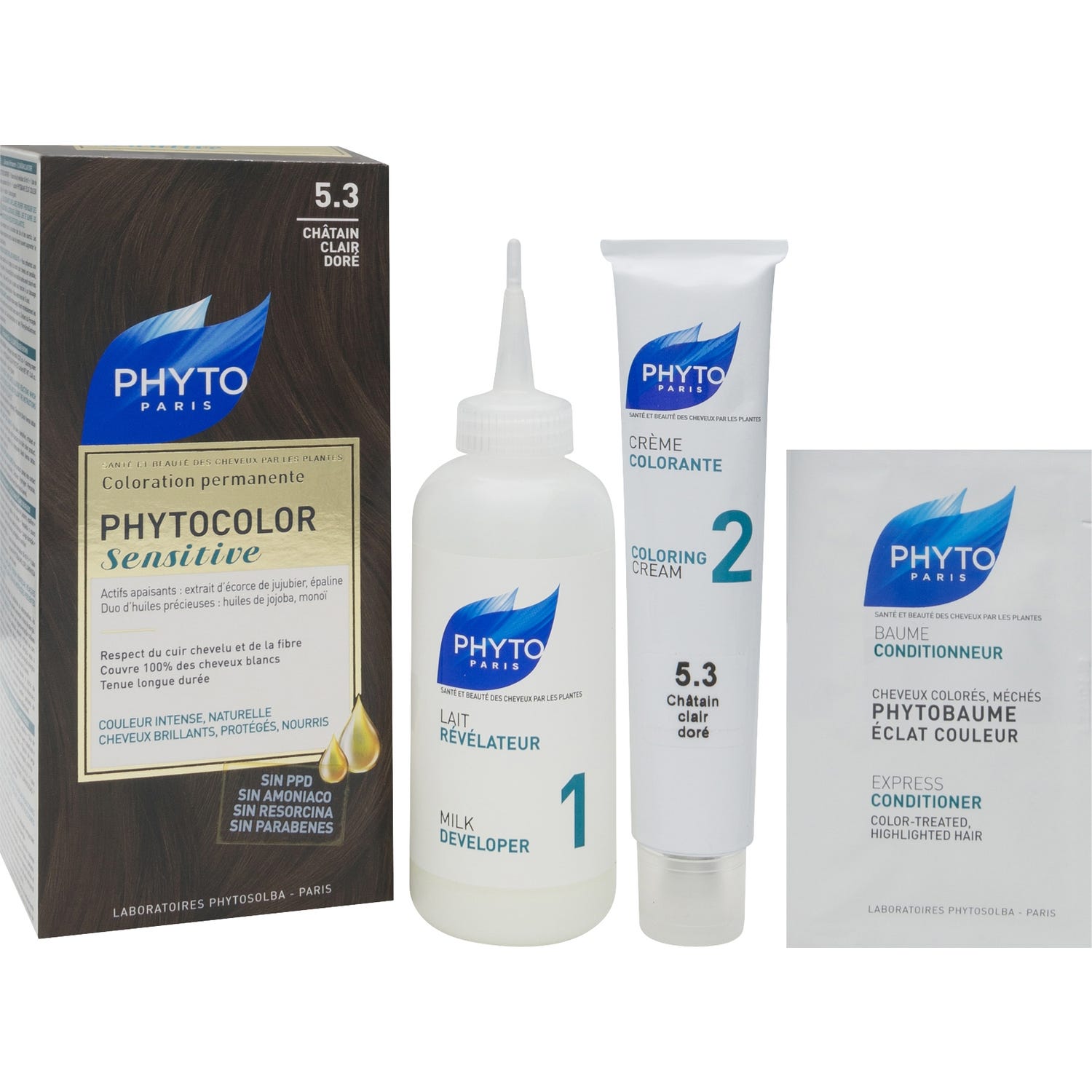 Phyto Color Sensitive 5.3 Castaño Claro Dorado