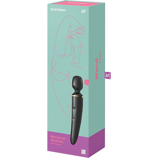 Satisfyer Wand-Er Woman Masajeador Vibrador Negro 1ud