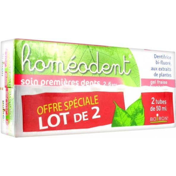 Homodent Pack Pasta de Dientes Infantil Frambuesa y Fresa 2x50 ml