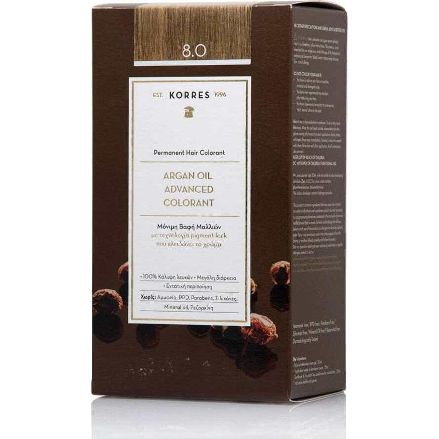 'Korres Coloration Permanente Huile D''Argan Blond Clair 8.0'