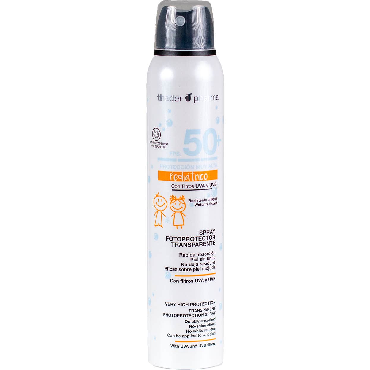 Thader Pharma Fotoprotector Pediatrics Transparent Spray SPF 50 250 ml