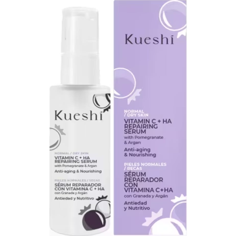 Kueshi Sérum Reparador Vitamina C + HA Granada y Argán 30 ml