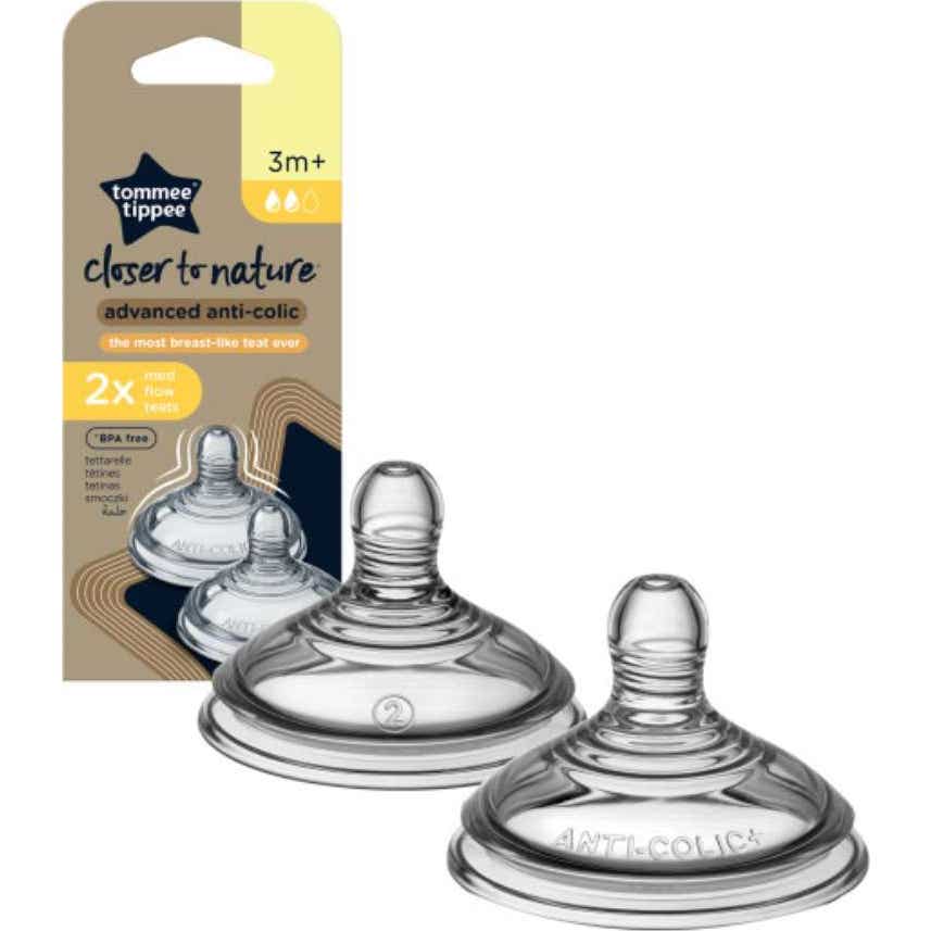 Tommee Tippee 2 Tetinas Anticolico Flujo Medio 3m+