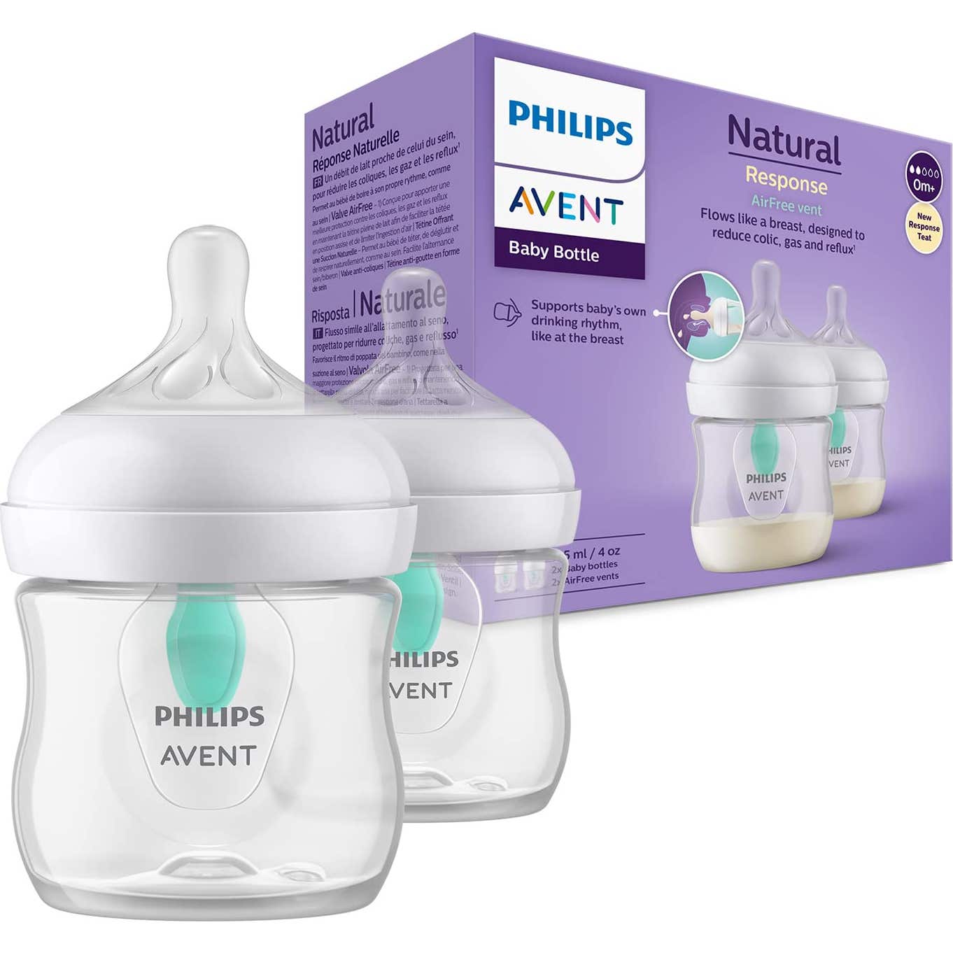 Philips Avent Natural Response Airfree Biberón 125 ml 2 uds