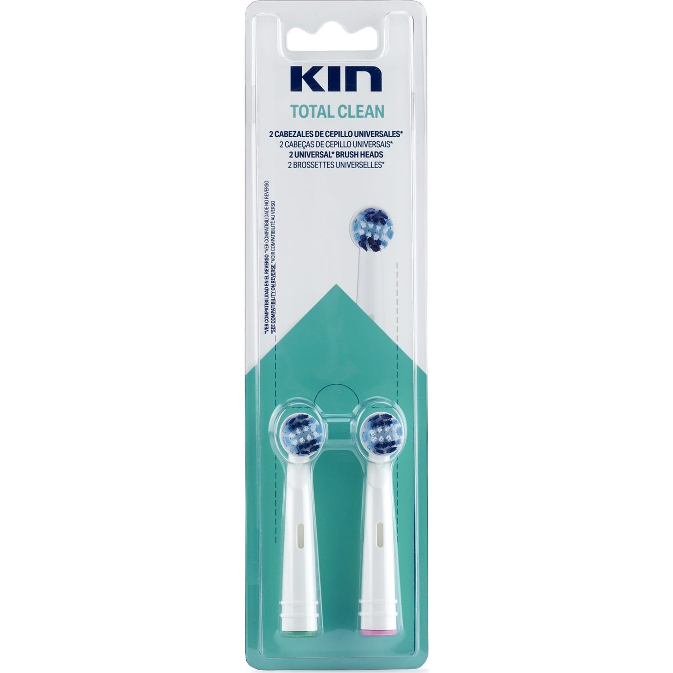 Kin Cepillo Dental Eléctrico Recambio Limpieza Total 2 U