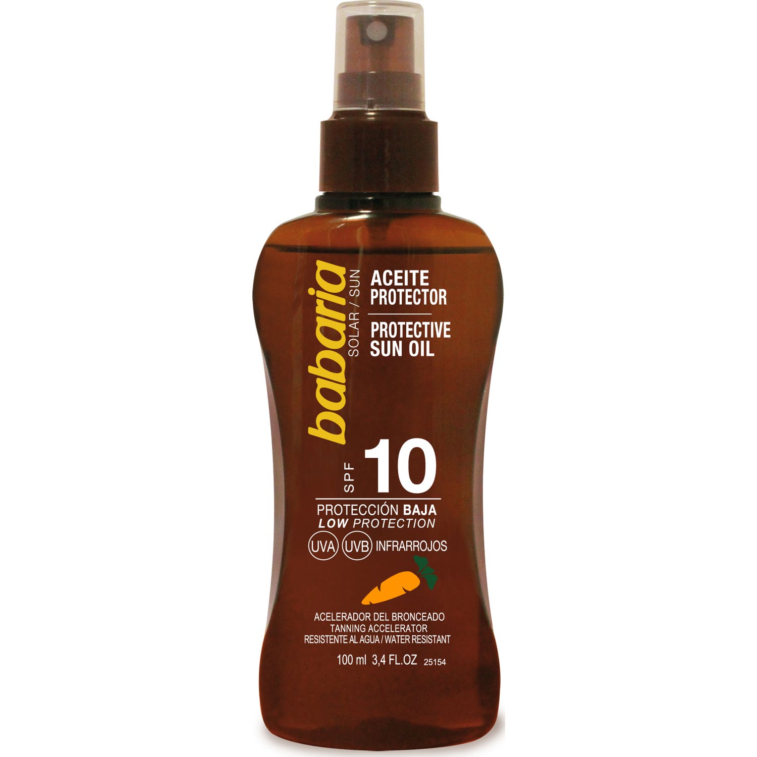 Babaria Zanahoria Aceite Spf10 Proteccion Baja 100ml