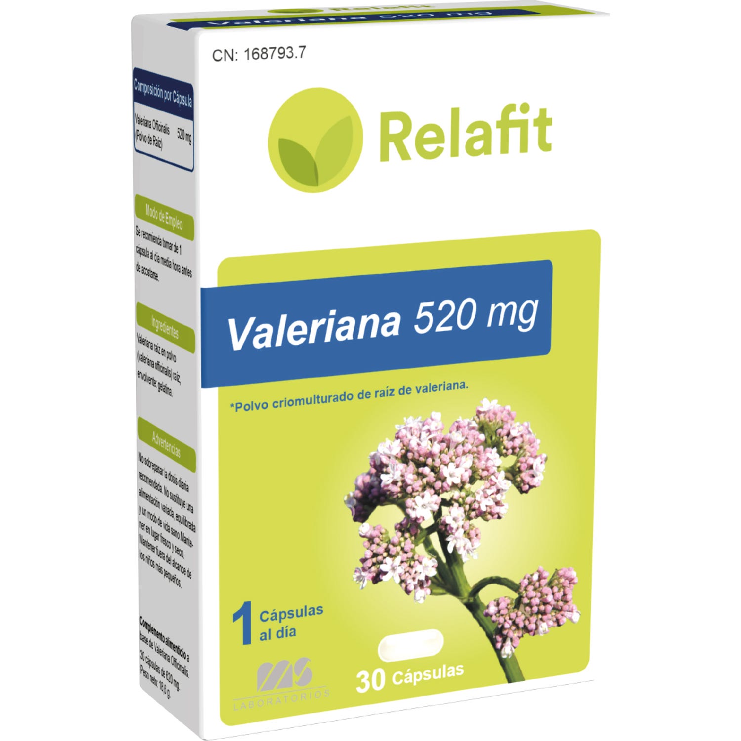 Relafit Valeriana 520 Mg 30 cápsulas