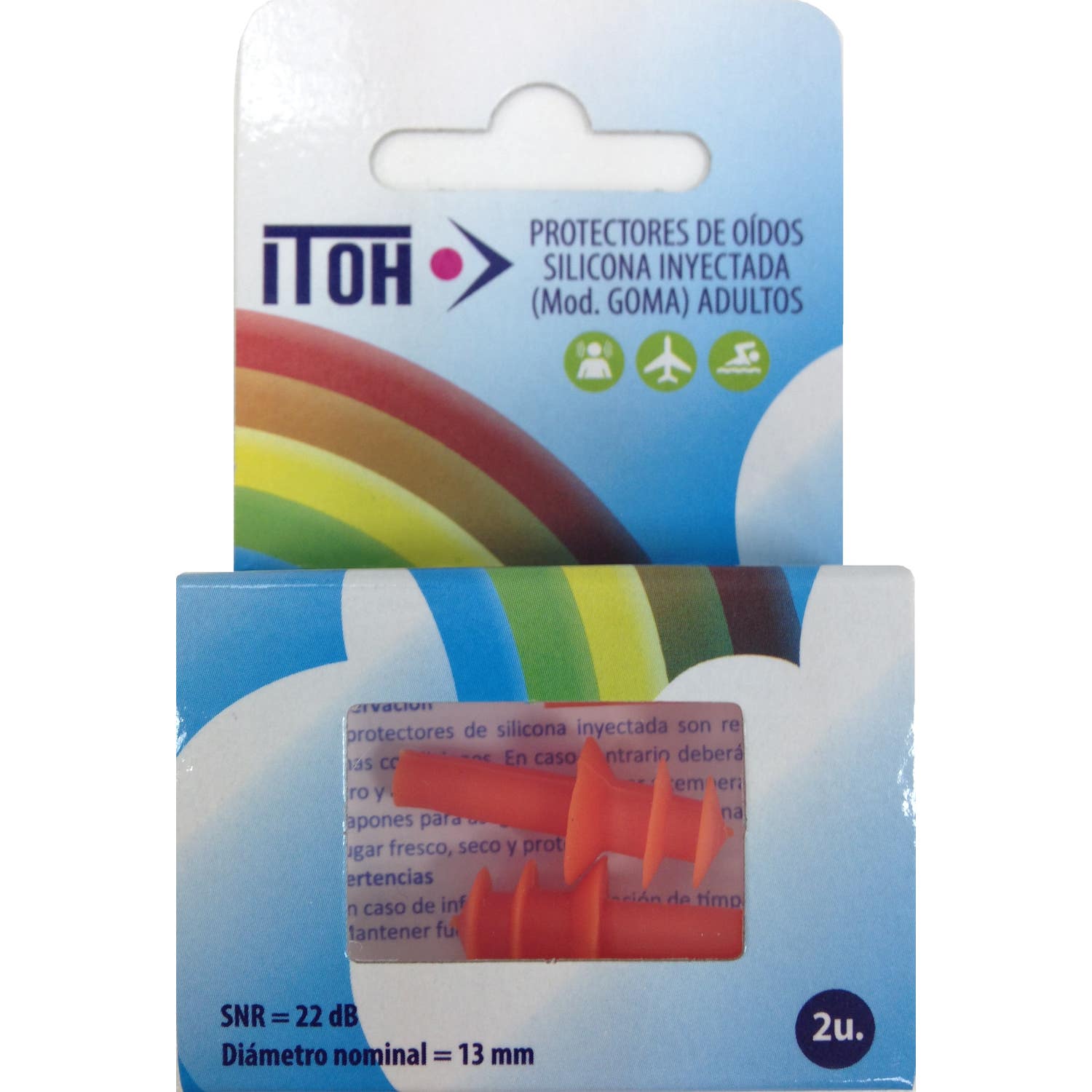 Itoh Tapones Oidos Silicona Inyectada 2uds