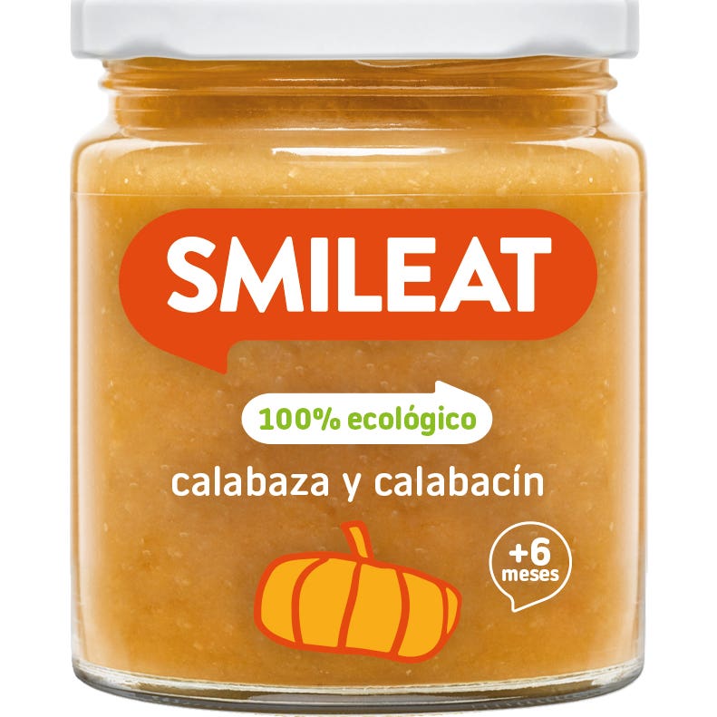 Smileat Tarrito Ecológico de Calabaza y Calabacín 230g