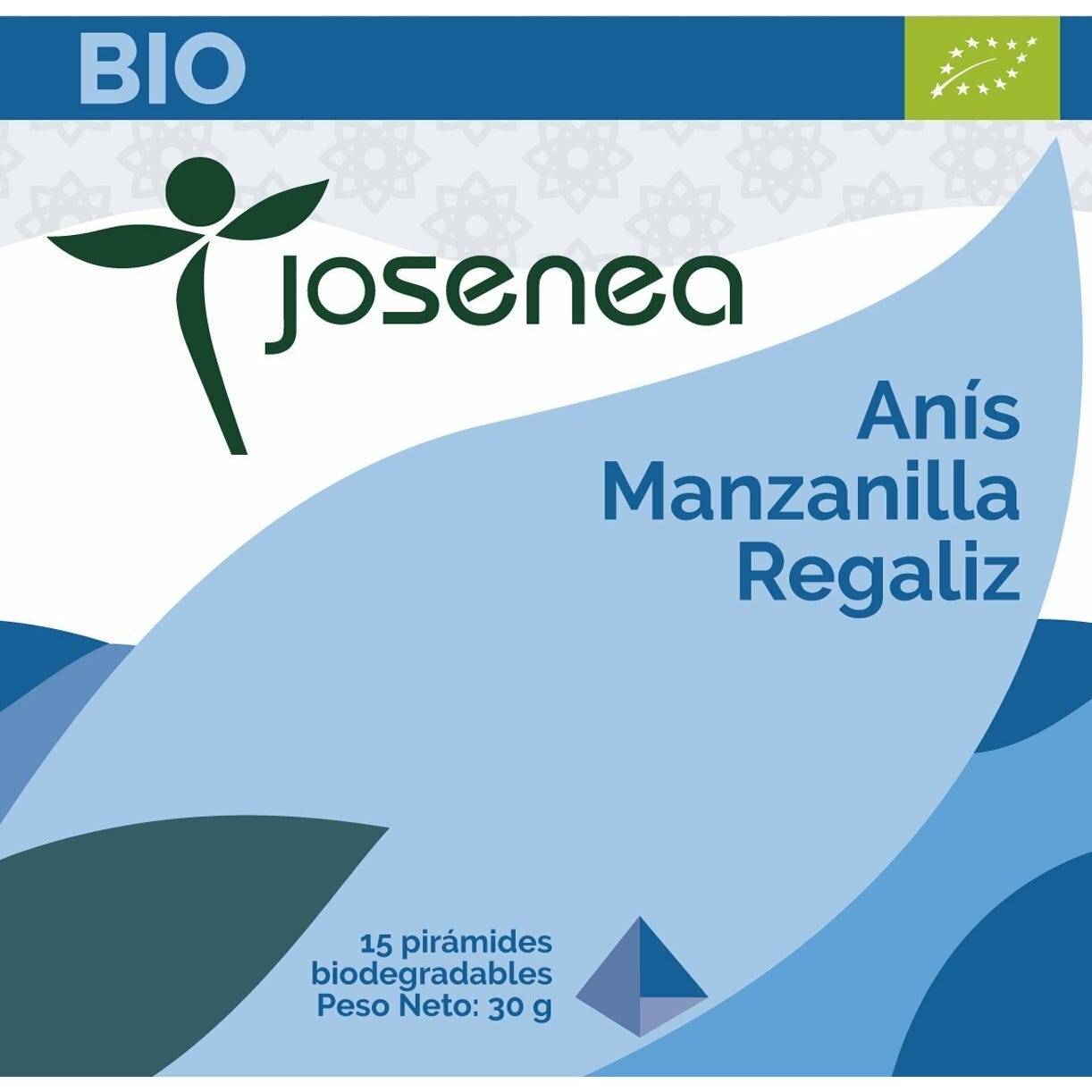 Josenea Anís Manzanilla Regaliz BIO 15 pirámides en sobre