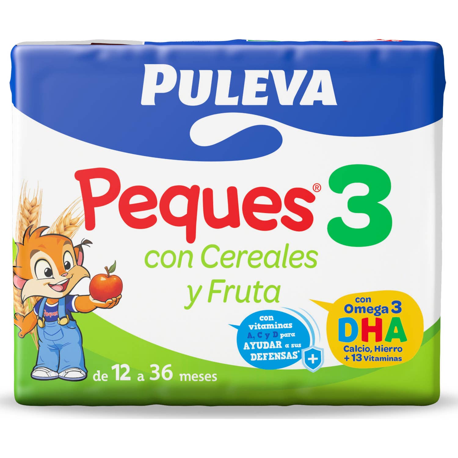 Puleva Peques 3 Cereales y Fruta 3x200ml