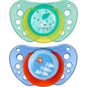 Chicco® Chupete Physio Air Azul Caucho 12 Meses + 2 uds