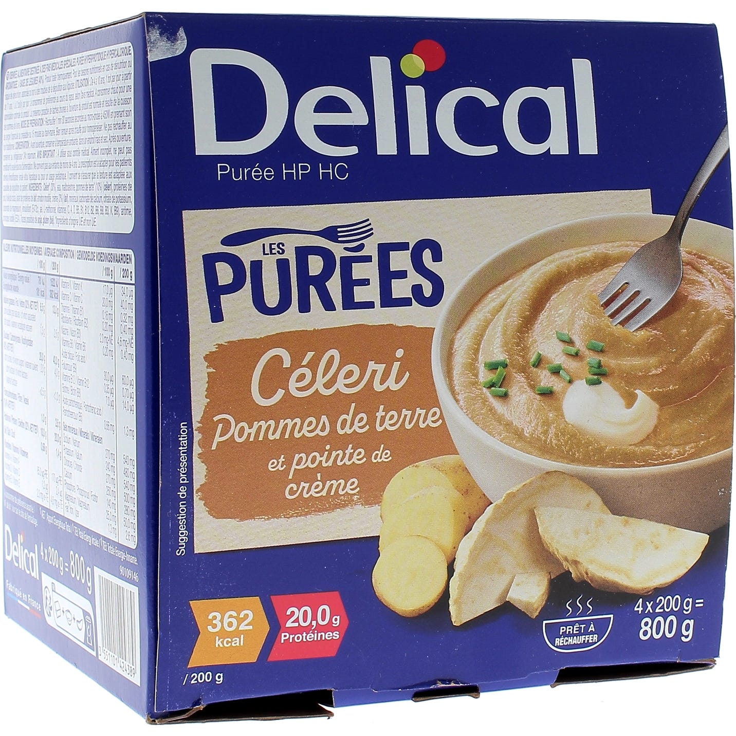 Delical Puré Hp Hc Alimento Apio Patata 4x200g