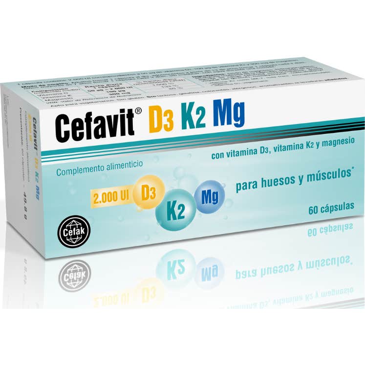 Cefak Cefavit D3 K2 Magnesio 60 cápsulas