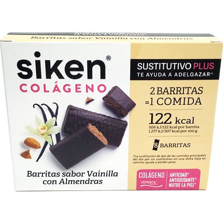 Siken Sustitutivo Colágeno Barritas Vainilla 8 uds