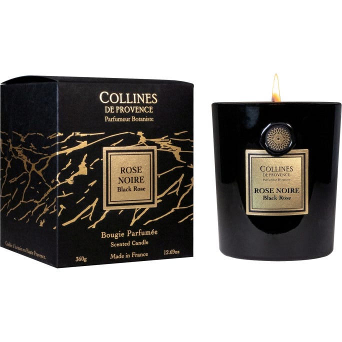 Collines de Provence Vela Perfumada Rosa Negra 360 g