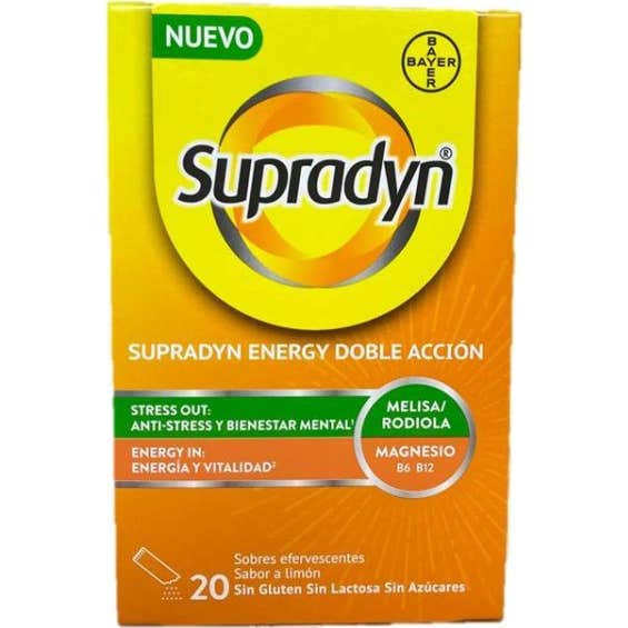 Supradyn Energy Doble Acción 20 Sobres Efervescentes