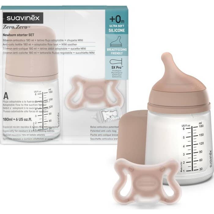 Suavinex Pack Zero Zero Chupete + Biberón Medio
