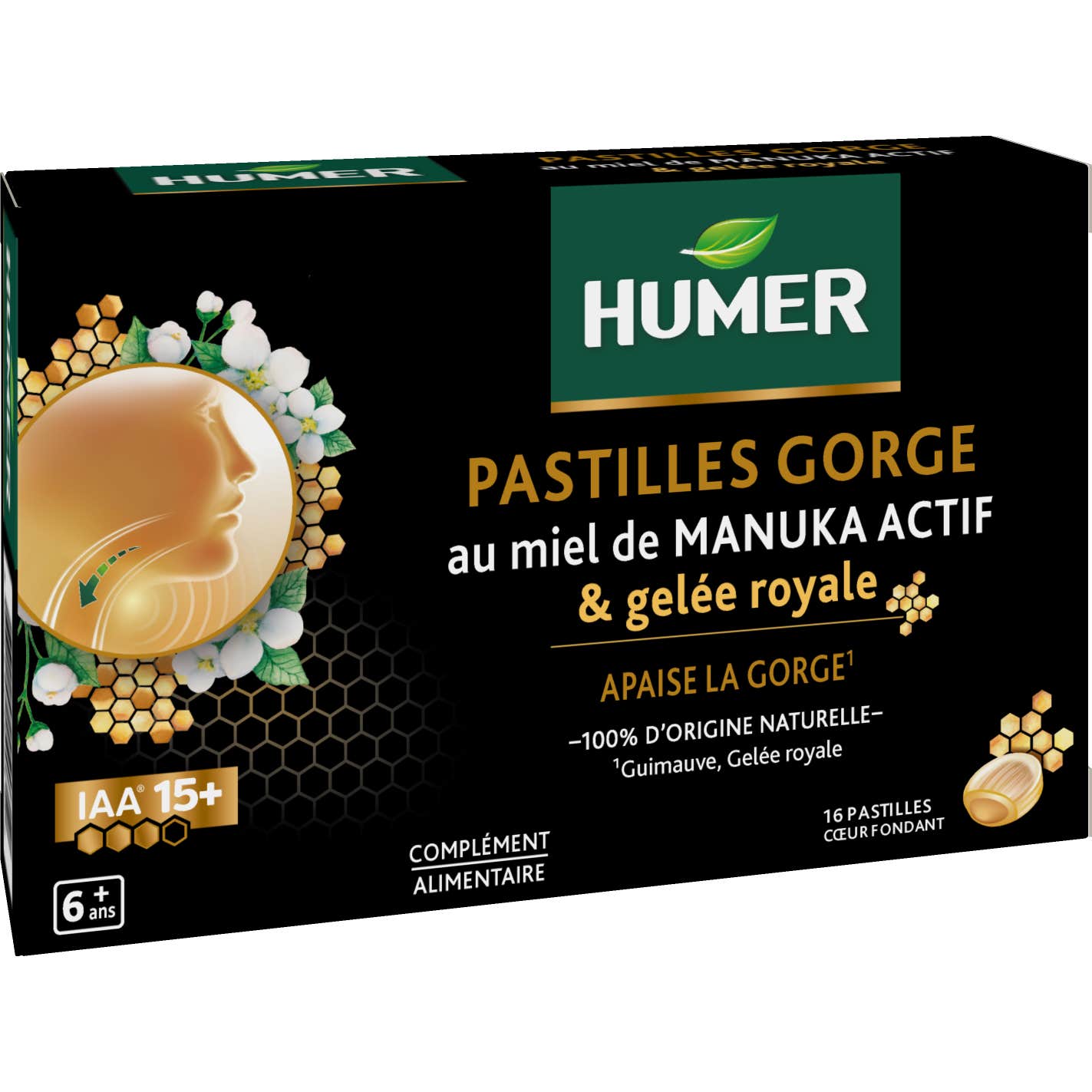 Humer Pastillas Garganta Miel de Manuka Activo 16comp