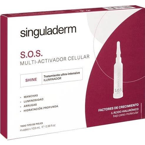 Singuladerm S.O.S Shine 4 viales x 10 5 ml