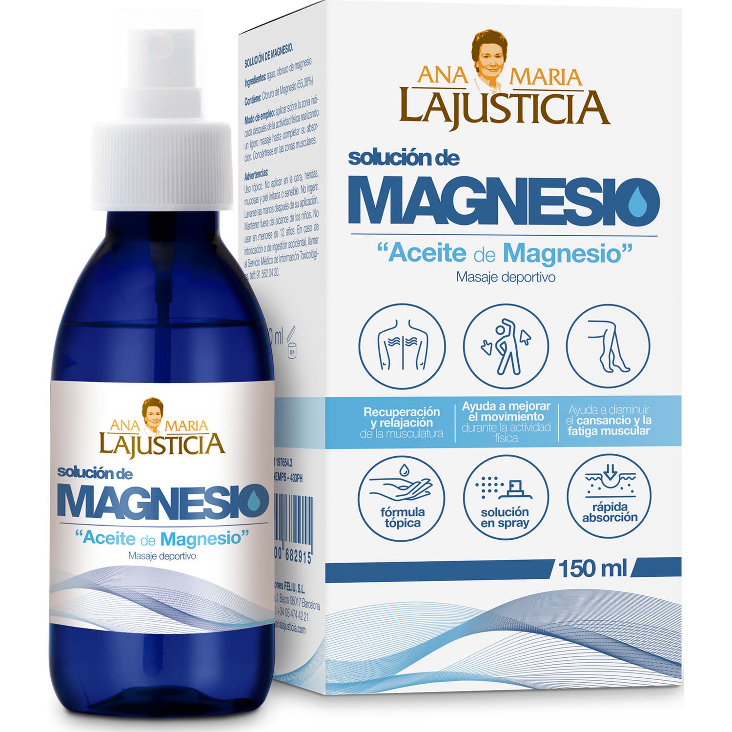 Ana Maria Lajusticia Aceite de Magnesio Masaje 150ml