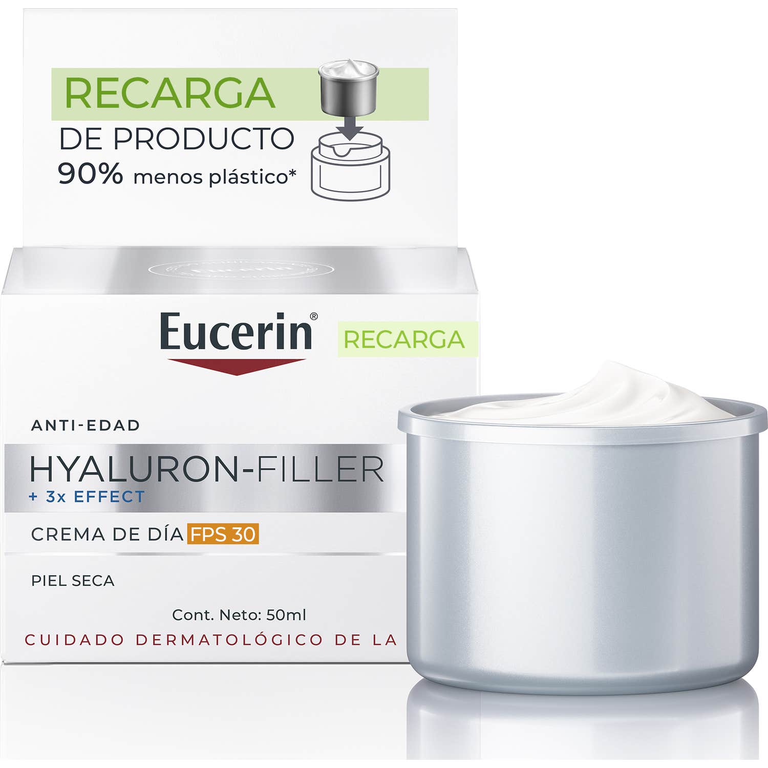 Eucerin Hyaluron Filler Crema Día SPF30 Recarga 50ml